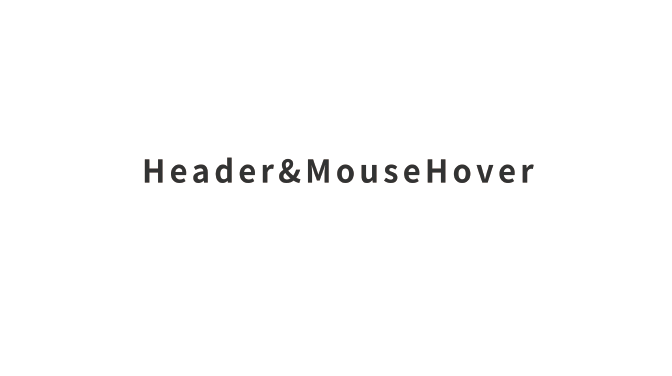 Header & Mouse Hover